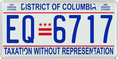 DC license plate EQ6717