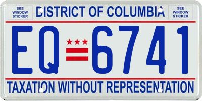 DC license plate EQ6741