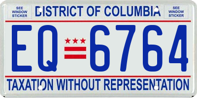DC license plate EQ6764