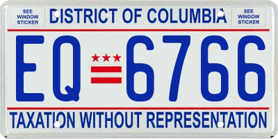 DC license plate EQ6766