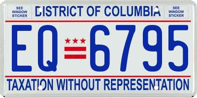 DC license plate EQ6795