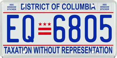 DC license plate EQ6805