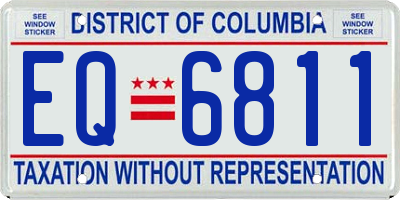 DC license plate EQ6811