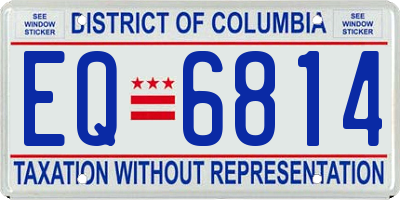 DC license plate EQ6814