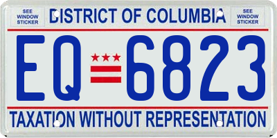 DC license plate EQ6823