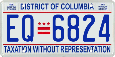 DC license plate EQ6824