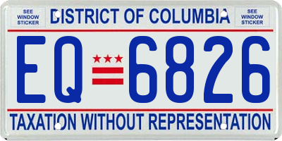 DC license plate EQ6826