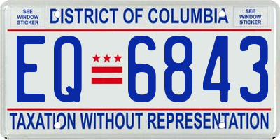 DC license plate EQ6843