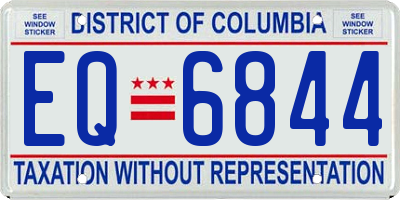 DC license plate EQ6844