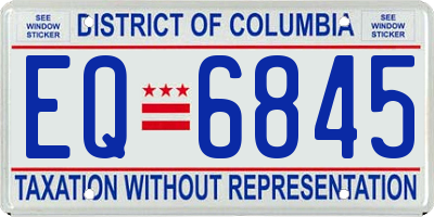 DC license plate EQ6845