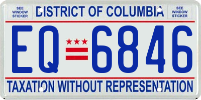 DC license plate EQ6846