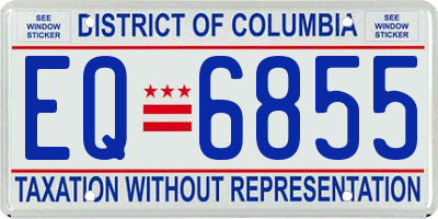 DC license plate EQ6855
