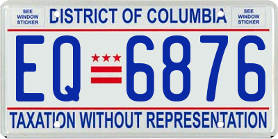 DC license plate EQ6876