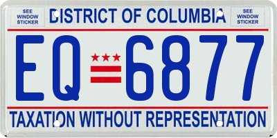 DC license plate EQ6877