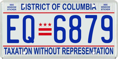 DC license plate EQ6879