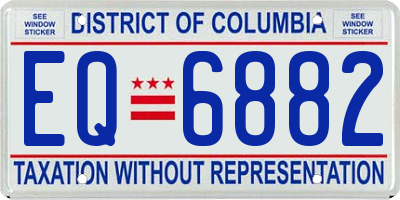 DC license plate EQ6882