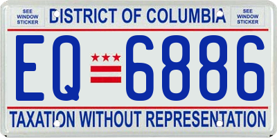 DC license plate EQ6886