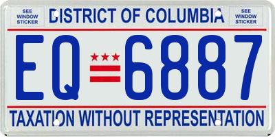 DC license plate EQ6887