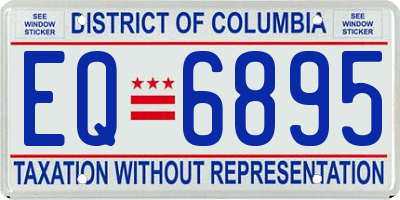DC license plate EQ6895