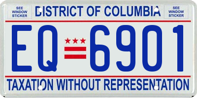 DC license plate EQ6901