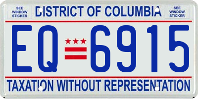 DC license plate EQ6915