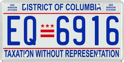 DC license plate EQ6916