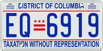 DC license plate EQ6919