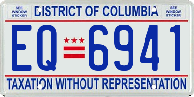 DC license plate EQ6941