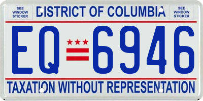 DC license plate EQ6946