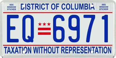 DC license plate EQ6971