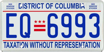 DC license plate EQ6993