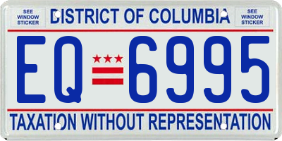 DC license plate EQ6995