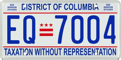 DC license plate EQ7004