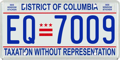 DC license plate EQ7009