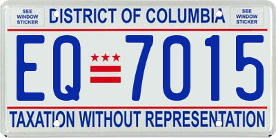 DC license plate EQ7015