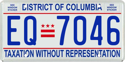 DC license plate EQ7046