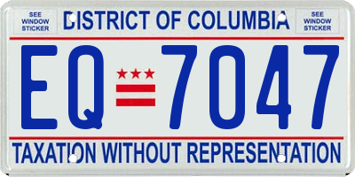 DC license plate EQ7047