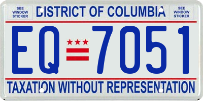 DC license plate EQ7051