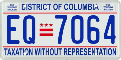 DC license plate EQ7064