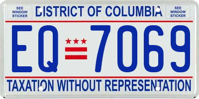 DC license plate EQ7069
