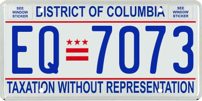 DC license plate EQ7073