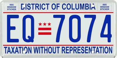 DC license plate EQ7074