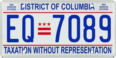DC license plate EQ7089