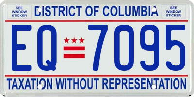 DC license plate EQ7095