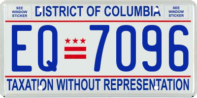 DC license plate EQ7096