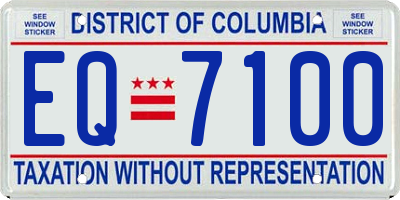DC license plate EQ7100