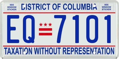 DC license plate EQ7101
