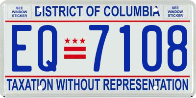 DC license plate EQ7108
