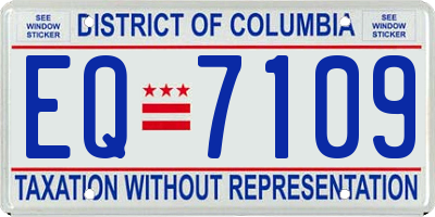 DC license plate EQ7109