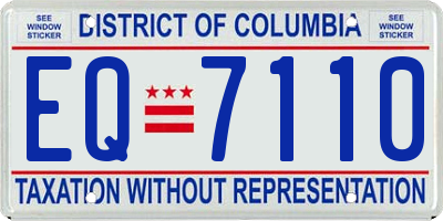 DC license plate EQ7110